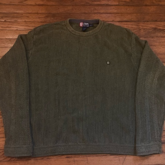 Ralph Lauren CHAPS Herringbone Cotton Knit Sweater Men's XL cotton brown type Vintage Second Hand